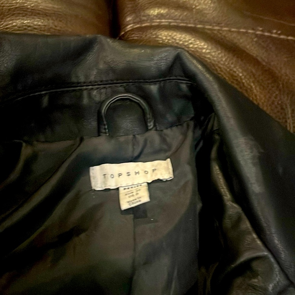 Top shop leather zip up jacket